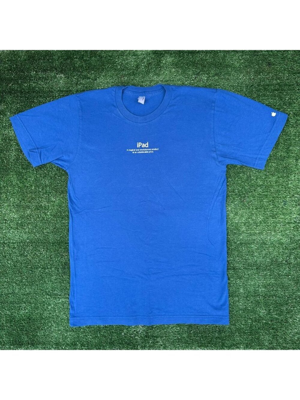 Vintage Y2K Apple Store iPad Release T-Shirt Rare Tech Promo 2010 Blue S Geek